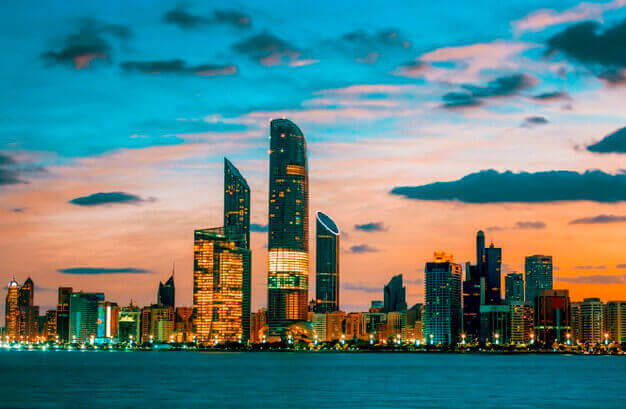 Abu Dhabi at twilight