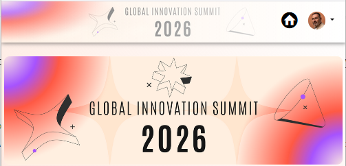 Menu bar with a gradient background and icons