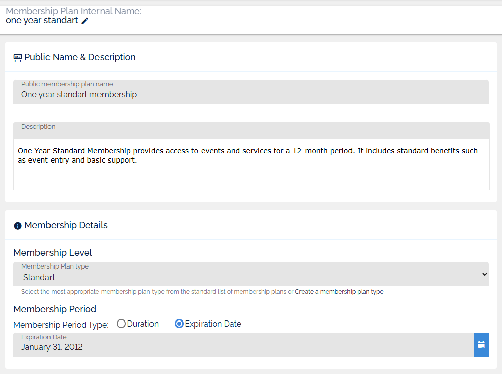 Membership settings in Tickets